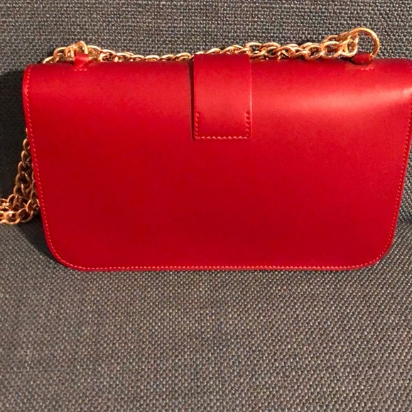 Alessandro Mari Red Leather Shoulder Bag - Picture 4 of 4